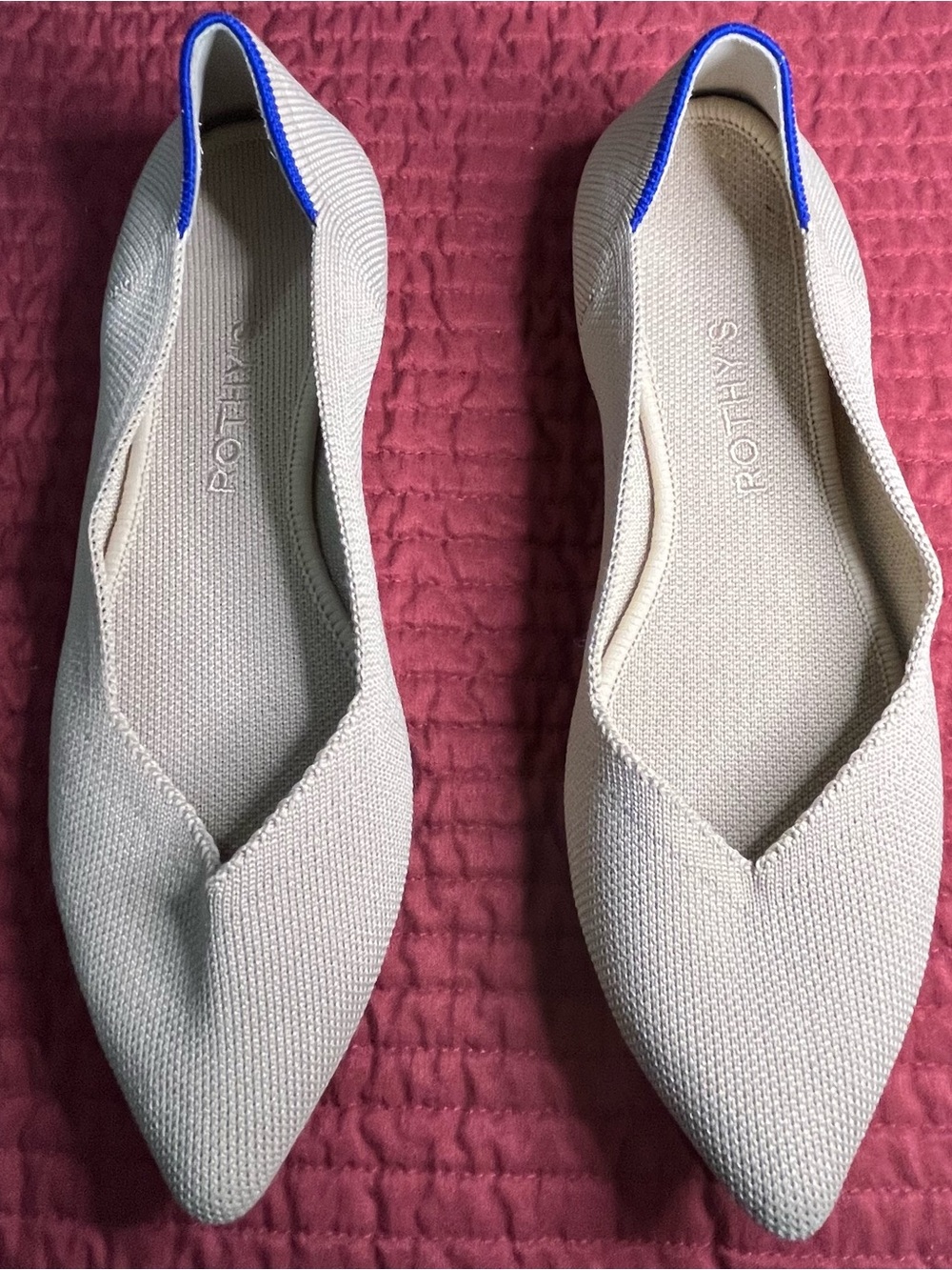Rothy’s The Point in Ecru with Tortoiseshell Outsole, Size 8 *EUC* - Picture 2 of 9